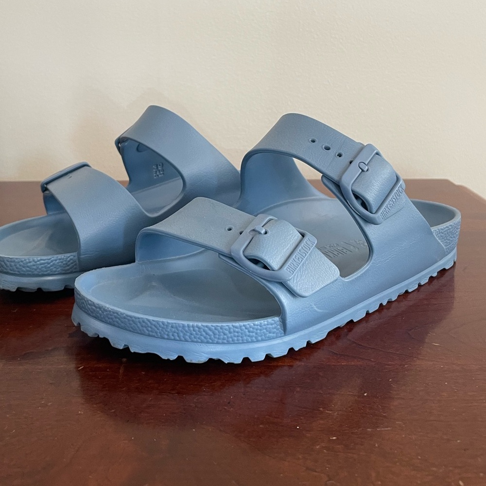 Birkenstock Light Blue Arizona Eva Slide Sandals 39 NARROW - Picture 6 of 6